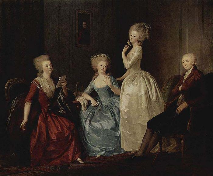 TISCHBEIN, Johann Heinrich Wilhelm Portrat der Grafin Saltykowa und ihrer Familie oil painting image